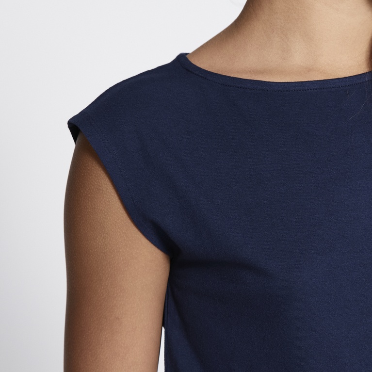Soft feel top "Livia star" Navy